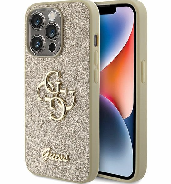Guess Fixed Glitter Big Case Защитный Чехол для Apple iPhone 15 Pro Max