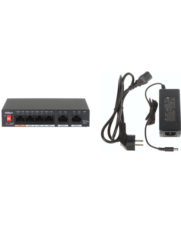 Dahua PFS3006-4GT-60 PoE Коммутатор 6 портов / 60W