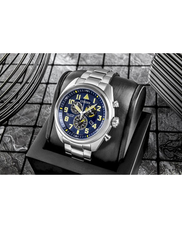 Citizen AT2480‑81L Eco‑Drive Super Titanium Chronograph Мужские Часы