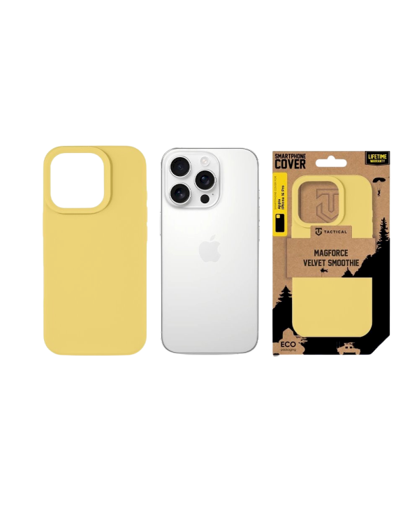 Tactical MagForce Velvet Smoothie Cover Защитный чехол для Apple iPhone 16 Pro / банановый