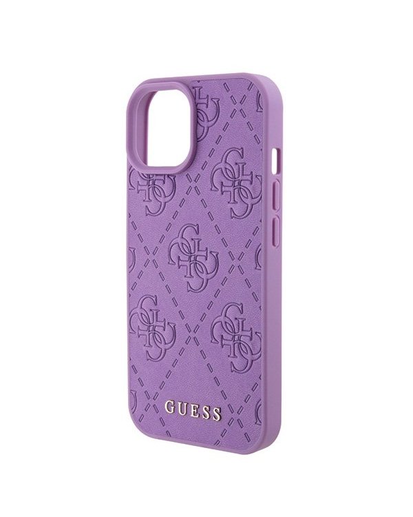 Guess Leather 4G Stamped Back Case Защитный Чехол для Apple iPhone 15