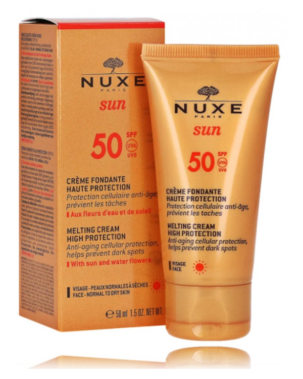 Nuxe Sun Melting Cream High Protection Cолнцезащитный Kрем SPF 50 50ml
