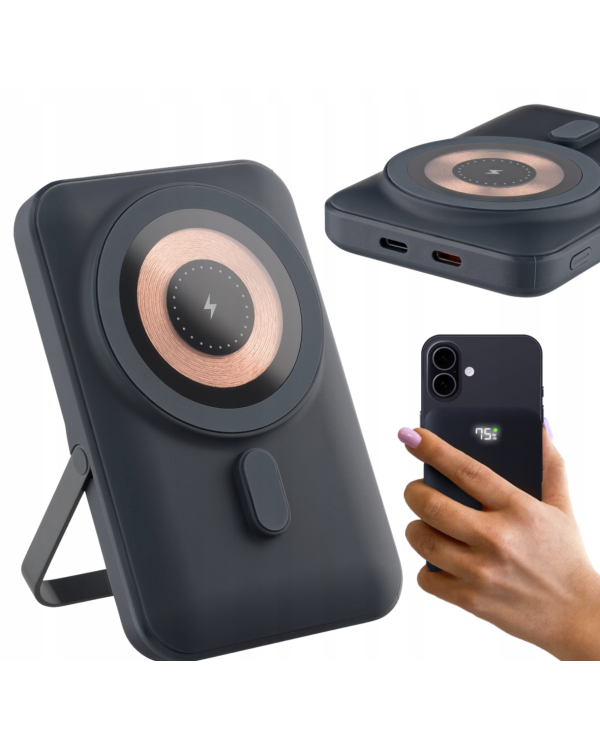 Qualo QMPB5-LD-01 MagSafe Беспроводной Повер Банк 10000mAh / LED / 20 W / USB-C / Lightning