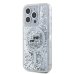 Karl Lagerfeld Liquid Glitter Karl and Choupette Heads MagSafe Защитный чехол для iPhone 15 Pro / прозрачный