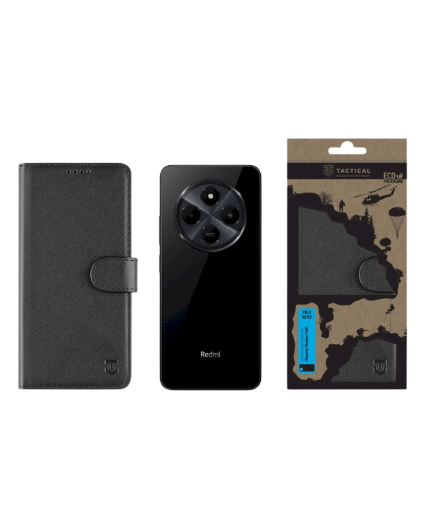 Tactical Field Notes Cover Защитный чехол для Xiaomi Redmi 14C 4G/A4 5G/Poco C75 / чёрный