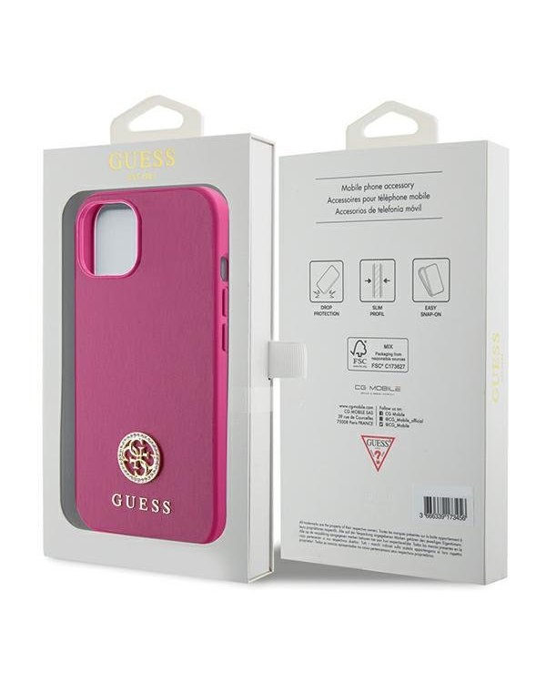 Guess Strass Metal Logo Back Case Защитный Чехол для Apple iPhone 15