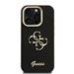 Guess PU Grained 4G Logo Stand Camera Frame Case Защитный чехол для iPhone 15 Pro Max / чёрный