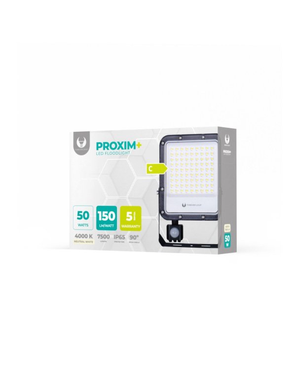 Forever Light Floodlight LED PROXIM+ LED Прожектор с датчиком движения 50W / 4000K / 7500lm / IP65 / 150lm/W