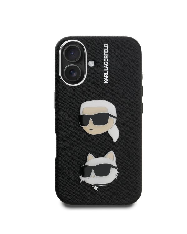 Karl Lagerfeld Grained PU K&CH Heads Case Чехол для Apple iPhone 16