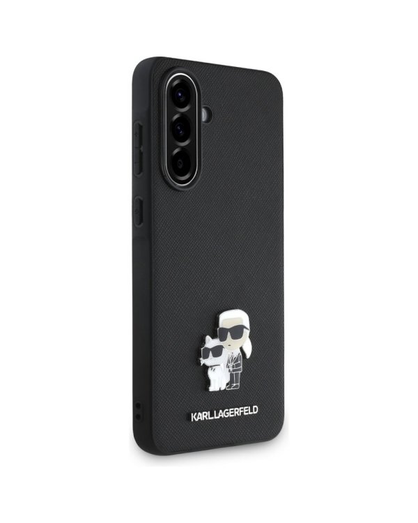 Karl Lagerfeld PU Saffiano Metal Karl and Choupette Case Чехол для Samsung Galaxy A56 5G