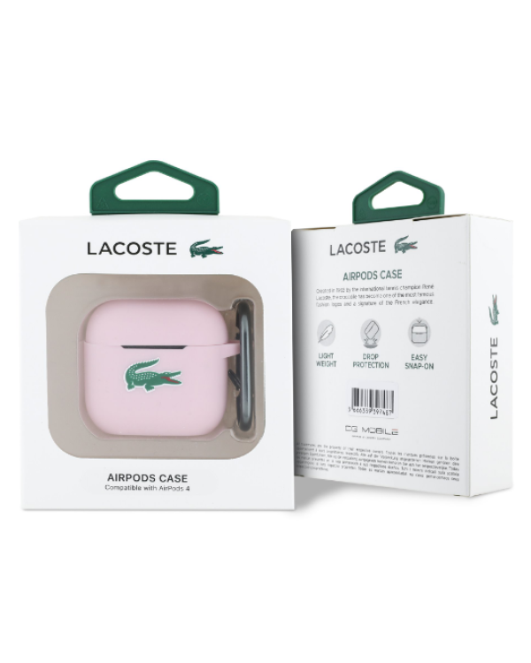 Lacoste Liquid Silicone Croc Logo Case Чехол для наушников Apple AirPods 4