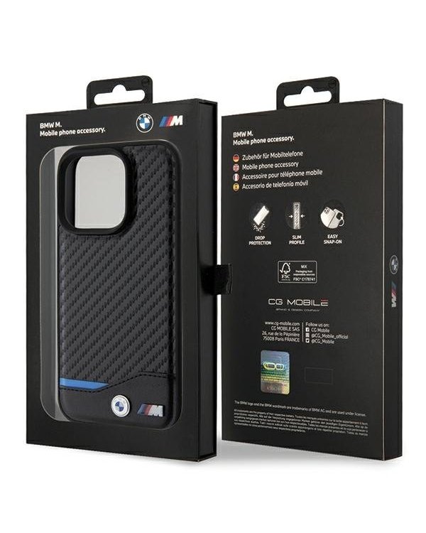 BMW BMHMP15X22NBCK Carbon MagSafe Чезол для Apple iPhone 15 Pro Max