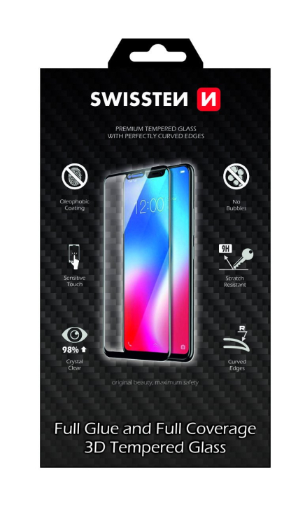 Обложка книги «Swissten Ultra Durable Full Face / Full Glue Tempered Glass Premium 9H Защитное стекло Samsung Galaxy A12 Черное»