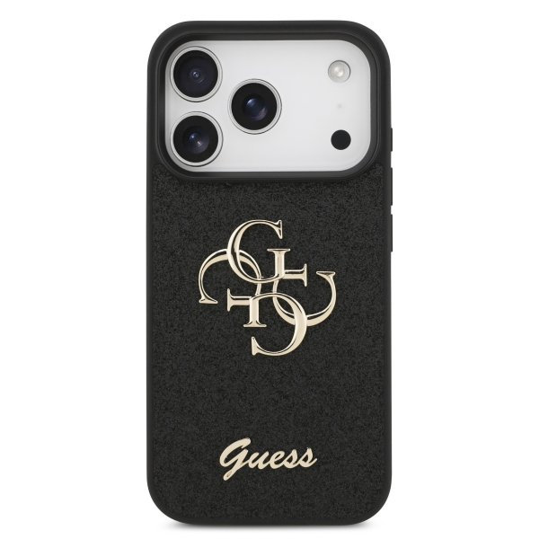 Обложка книги «Guess PU Fixed Glitter 4G Metal Logo Case Чехол для Apple iPhone 17 Pro»