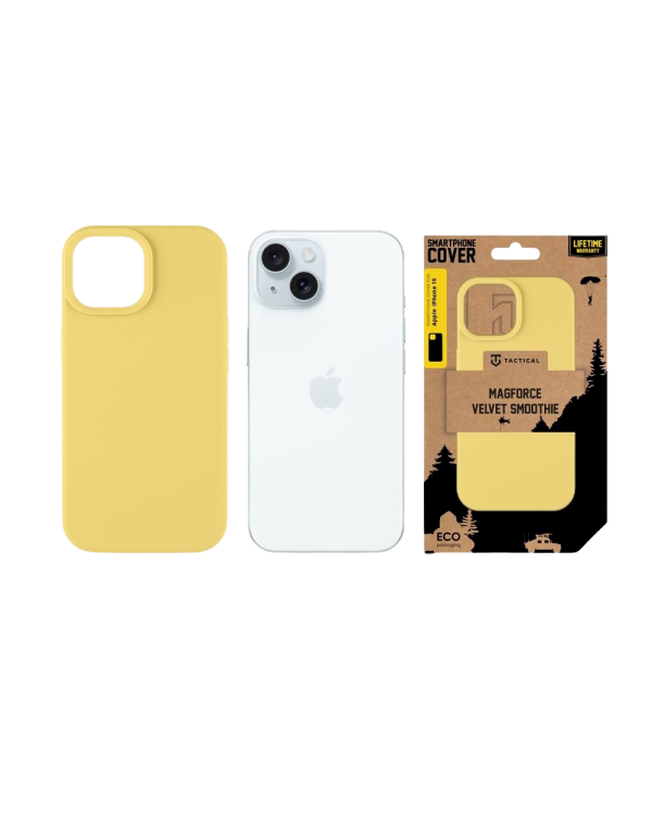 Tactical MagForce Velvet Smoothie Cover Защитный чехол для Apple iPhone 15 / банановый