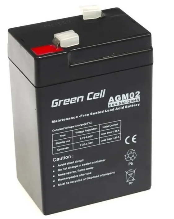 Green Cell AGM02 UPS Аккумулятор 6V / 4.5Ah