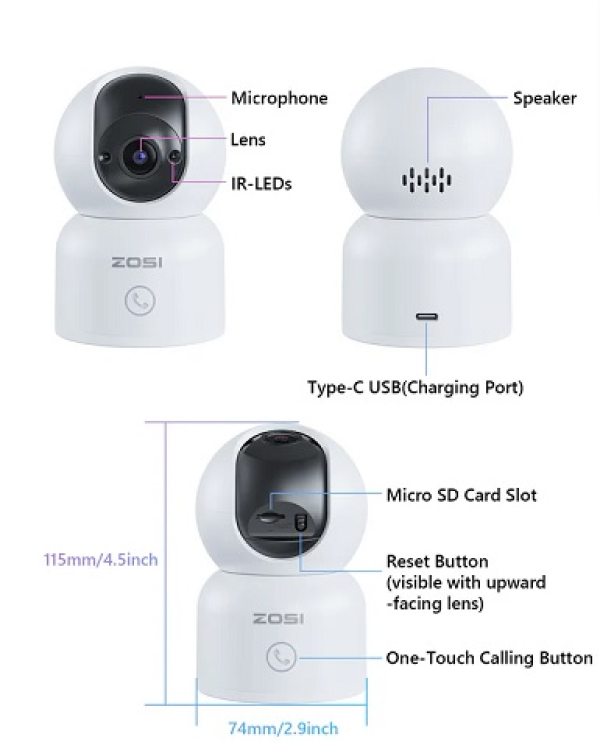 HiSmart HS084233 Умная Kамера Для помещений