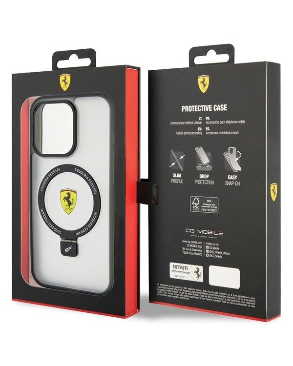 Ferrari Ring Stand MagSafe Back Case Защитный Чехол для Apple iPhone 15 Pro