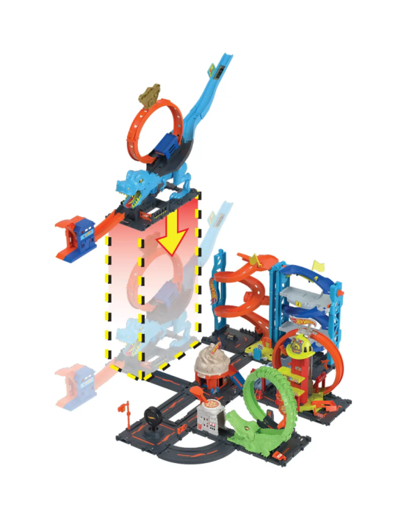 Hot Wheels City T-Rex Loop And Stunt HKX42 Набор для трека
