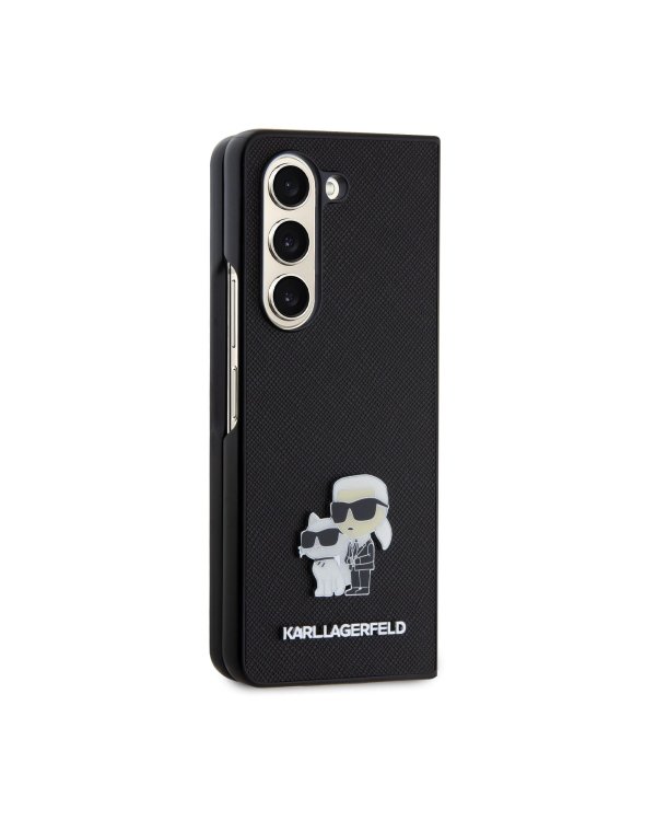 Karl Lagerfeld PU Saffiano Karl and Choupette NFT Защитный чехол для Samsung Galaxy Z Fold5 / чёрный