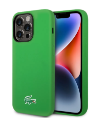 Lacoste Liquid Silicone Microfiber Croc Logo MagSafe Case Чехол для Apple iPhone 14
