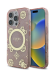 Guess IML Peony On 4G Background MagSafe Защитный Чехол для Apple iPhone 16 Pro