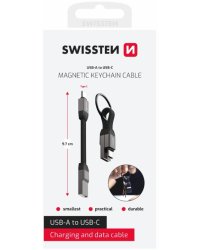 Swissten Magnetic Keychain USB-A - USB-C Кабель 9.7cm