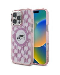 Karl Lagerfeld Hard IML Monogram Karl&Choupette Head MagSafe Case Чехол для Apple iPhone 16 Pro Max
