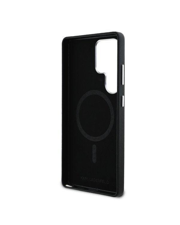 Karl Lagerfeld PU Saffiano Metal Logo and Frame Case Чехол для Samsung Galaxy S25 Ultra