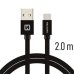 Swissten Textile Универсальный Quick Charge 3.1 USB-C USB Кабель данных 2м