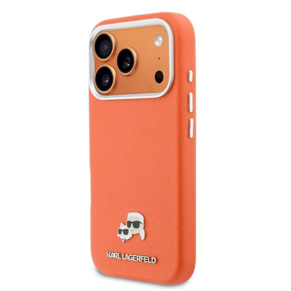 Karl Lagerfeld PU Karl and Choupette Heads Pins MagSafe Case Чехол для Apple iPhone 17 Pro Max