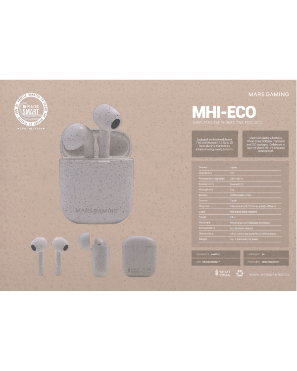 Mars Gaming MHI-ECO Environmentally Friendly Беспроводные TWS Наушники