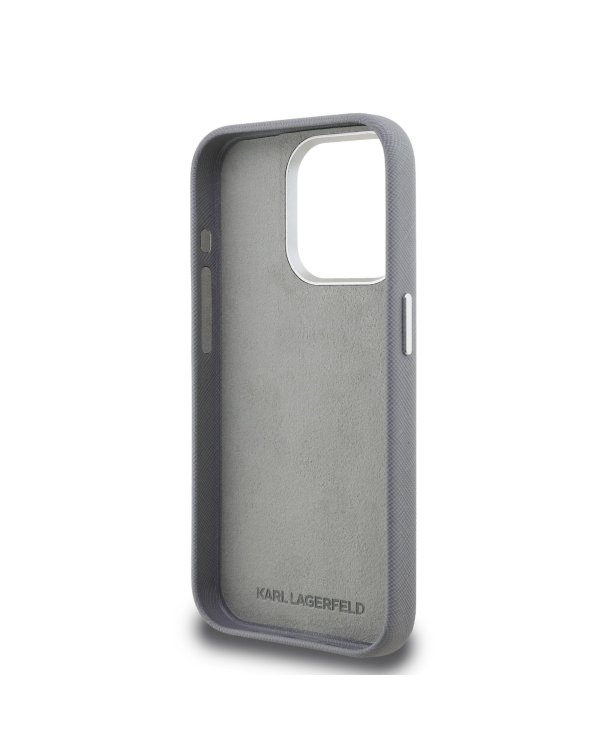 Karl Lagerfeld Grained PU K&CH Heads Case Чехол для Apple iPhone 15 Pro Max