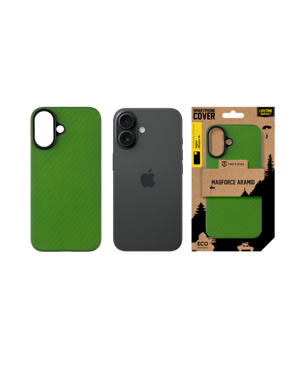 Tactical MagForce Aramid Cover Защитный чехол для Apple iPhone 16 / зелёный