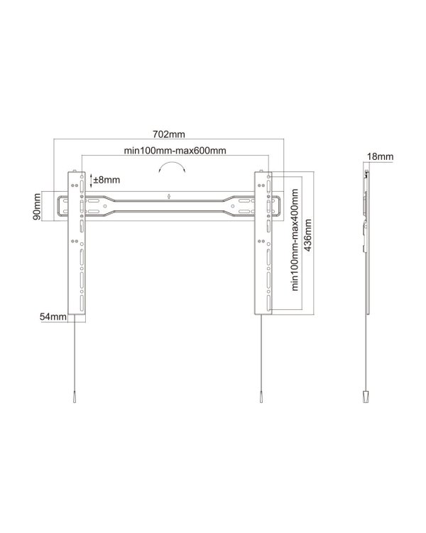 Multibrackets MB-5563 Настенный кронштейн для телевизора для телевизоров до 100" / 35kg