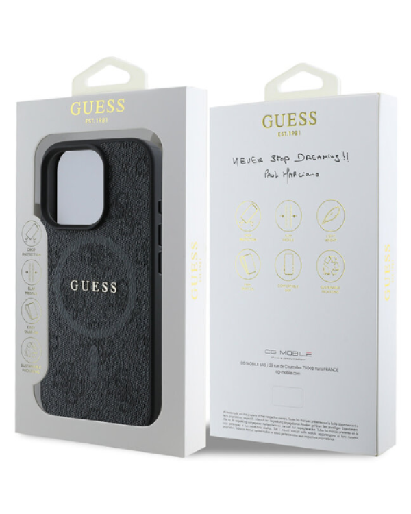 Guess GUHMP16LG4GFRK Чехол для Apple iPhone 16 Pro