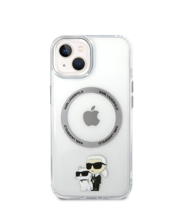 Karl Lagerfeld IML Karl and Choupette MagSafe Case Защитный чехол для iPhone 15 / прозрачный
