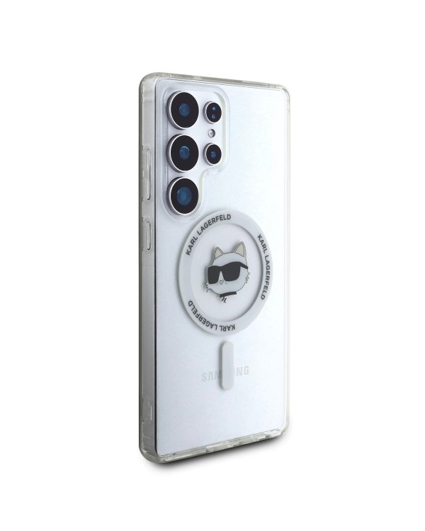 Karl Lagerfeld IML Choupette Head MagSafe Case Защитный чехол для Samsung Galaxy S25 Ultra / прозрачный