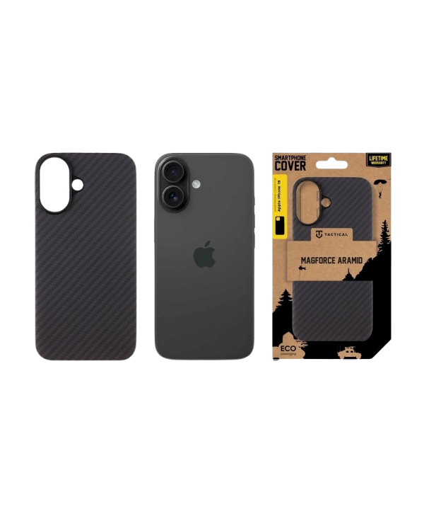 Tactical MagForce Aramid Cover Защитный чехол для Apple iPhone 16 / чёрный