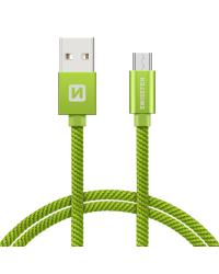 Swissten Textile Quick Charge Универсальный Micro USB Кабель данных 0.2m