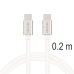Swissten Textile Универсальный Quick Charge 3.1 USB-C / USB-C Кабель данных и зарядки 0.2m серебристый