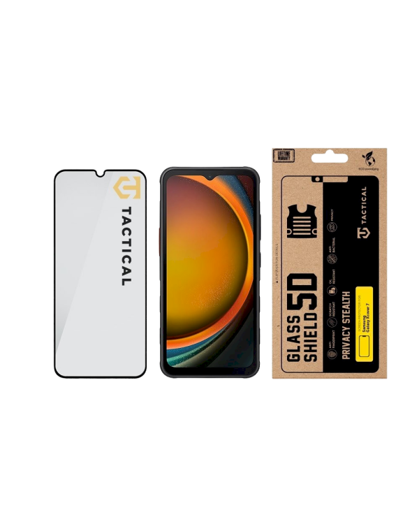 Tactical Glass Shield Privacy Stealth 5D Защитное стекло для Samsung Galaxy Xcover 7 / чёрный