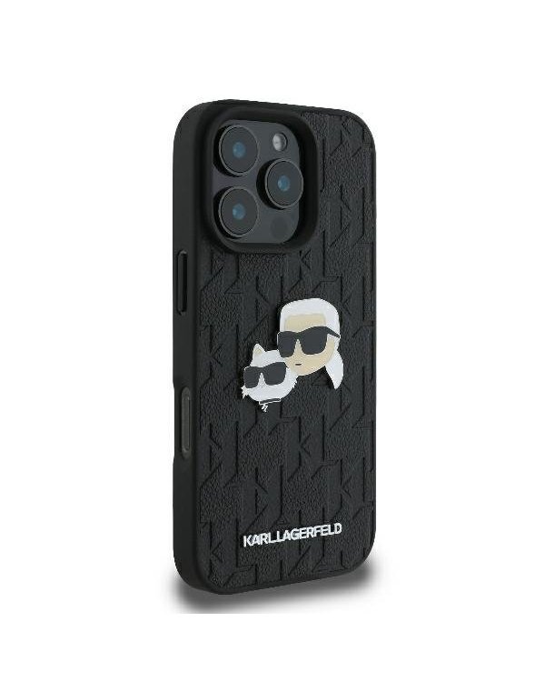 Karl Lagerfeld Monogram Karl&Chaoupette Head Pin Защитный Чехол для Apple iPhone 16 Pro Max