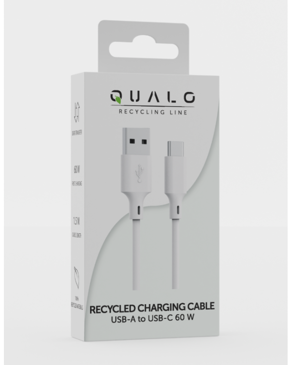 Qualo QRC-AC-00 Кабель USB-A – USB-C / 1.5m / 60W / белый