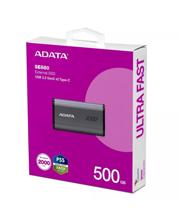 ADATA SE880 External SSD 500GB USB 3.2 Gen2