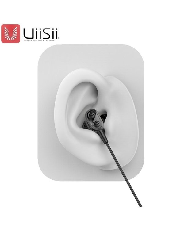 UiiSii Premium Hi-Res Наушники с Mикрофоном и пультом регулировки громкости / 3.5mm / 1.2m