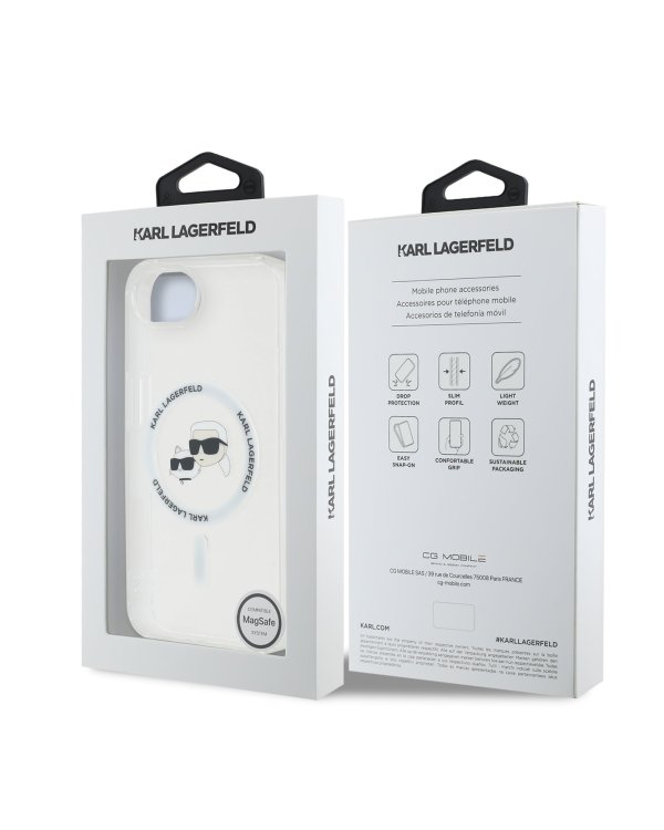 Karl Lagerfeld IML K&CH Heads Metal Frame MagSafe Case Чехол для Apple iPhone 16e