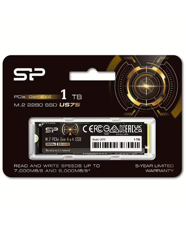 Silicon Power US75 SSD Диск 1TB / M.2 PCI Express 4.0 / NVMe