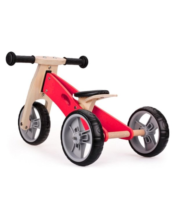 Ecotoys Деревянный беговел розовый