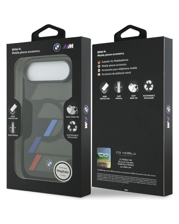 BMW M IML Metal Buttons Tricolor Lines MagSafe Case Защитный Чехол для Apple iPhone 17 Air